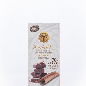 Barra de Chocolate Orgánico  70 % Cacao con Canela