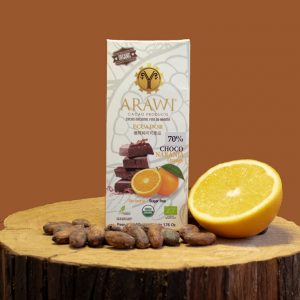 Barra de Chocolate Orgánico 70% Cacao con Naranja